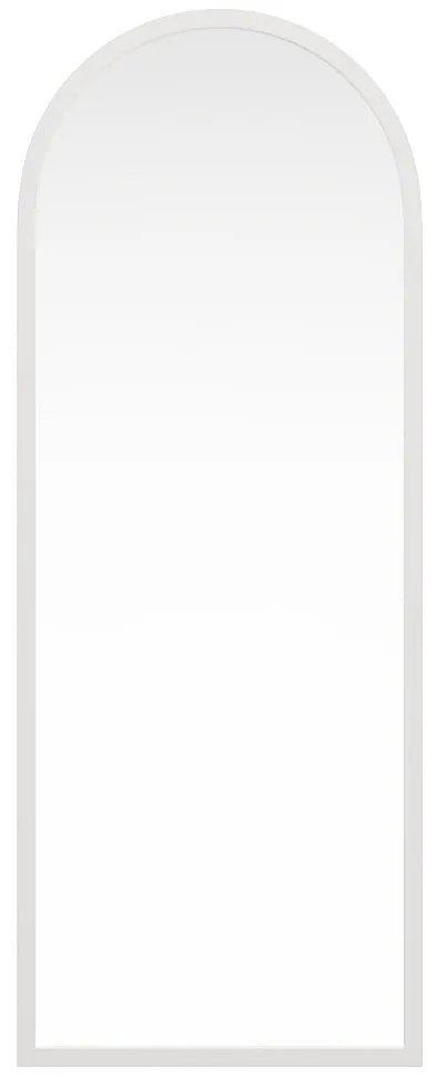Lustro łukowe dużych rozmiarów z drewna paulowni - szer. 65 x wys. 170 cm - Biały - SHANGI