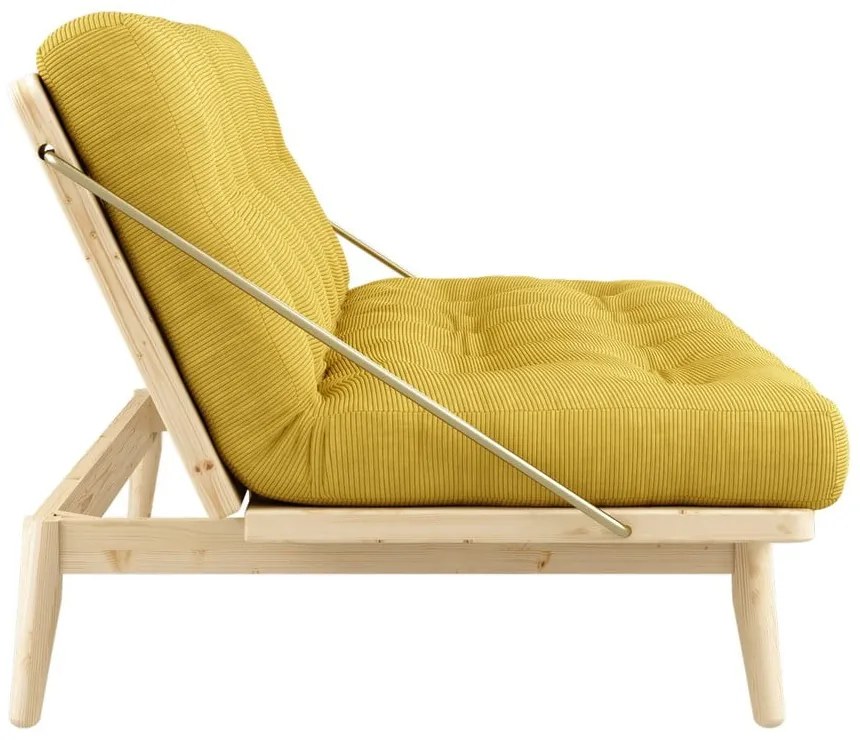 Sofa rozkładana ze sztruksową tapicerką Karup Design Folk Raw/Honey