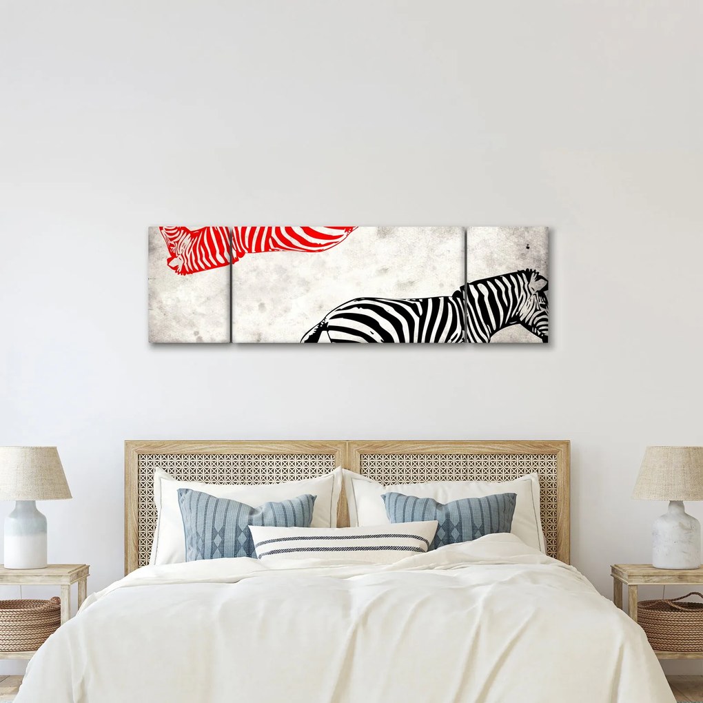 Obraz - Zebry (170x50 cm)