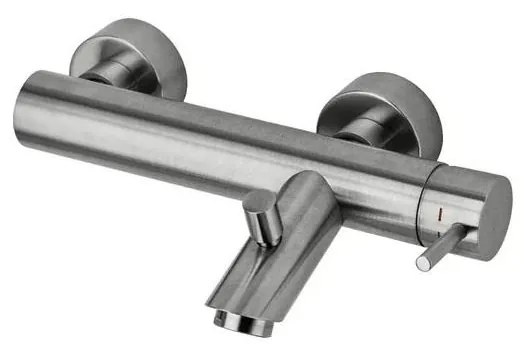 Paffoni - Bateria wannowa LIGHT ze stali nierdzewnej