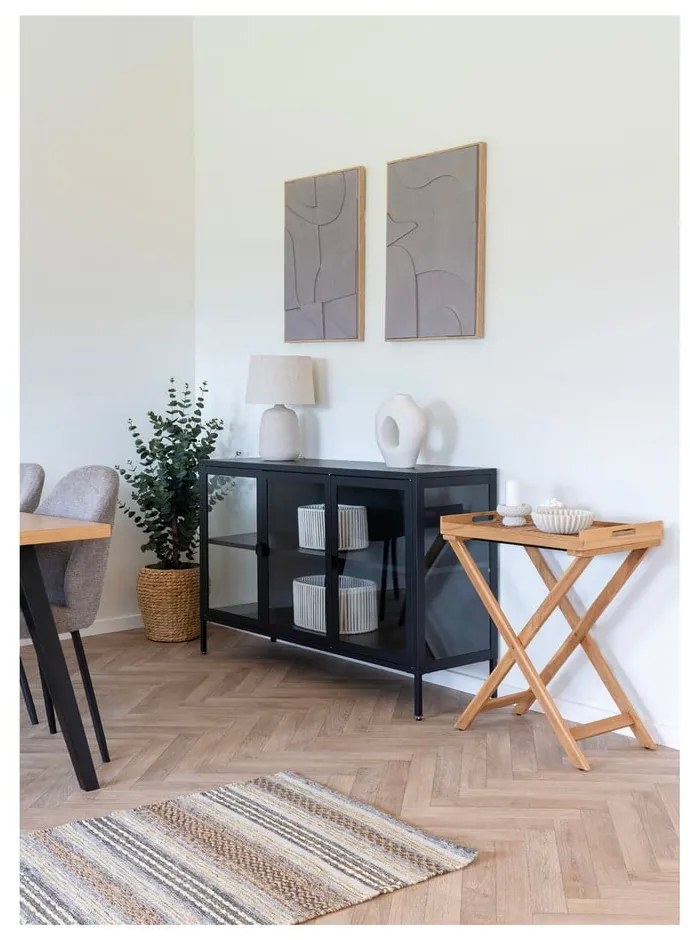 Kremowa lampa stołowa z tekstylnym kloszem (wysokość 47 cm) Croft – House Nordic