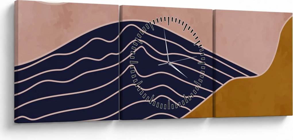 Obraz - Spacefrog design mountain N⁰2 (z zegarem) (90x30 cm)