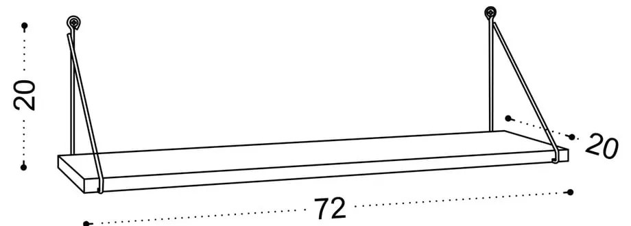 Półka w dekorze dębu 72 cm Armoni – Kalune Design