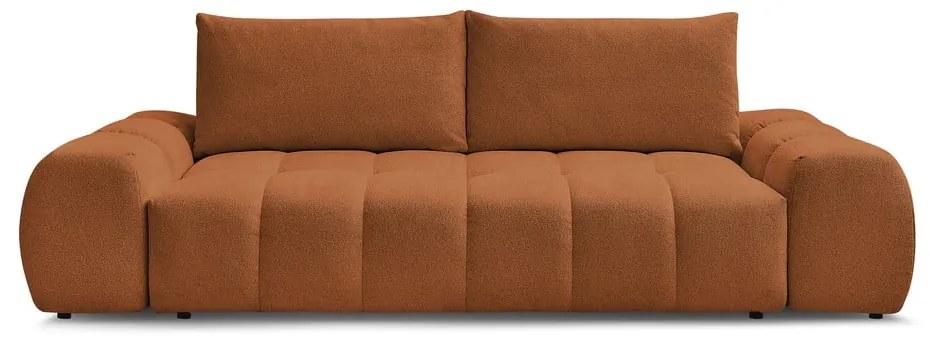 Sofa z tkaniny szenilowej w kolorze terakoty 278 cm Everest – Bobochic Paris