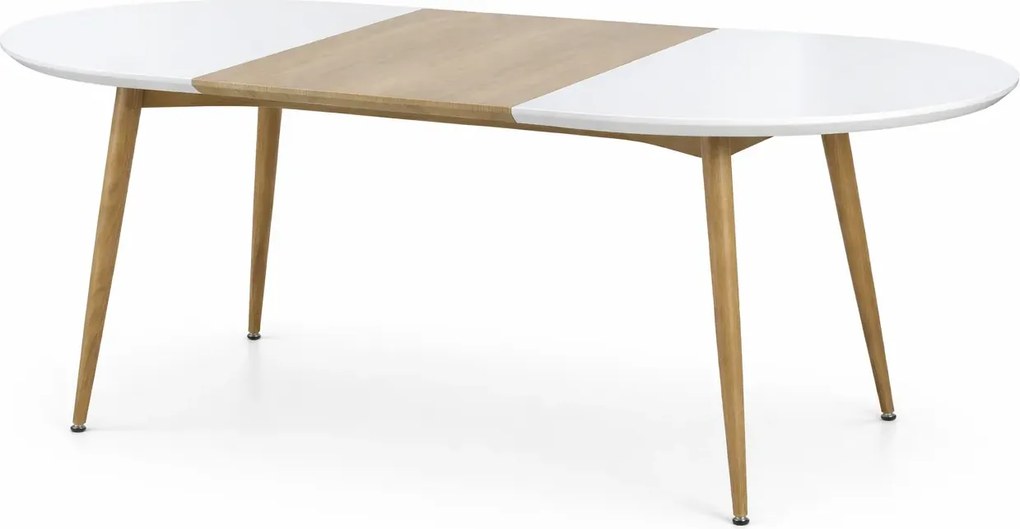 Biały rozkładany stół do kuchni i jadalni N8-H12