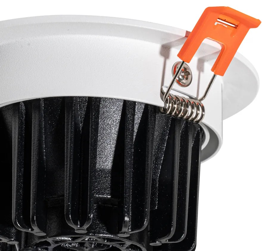 Wpuszczany reflektor biały 9,5 cm z LED 1300 lm ściemniany IP65 - Gaius Nowoczesny Oswietlenie wewnetrzne