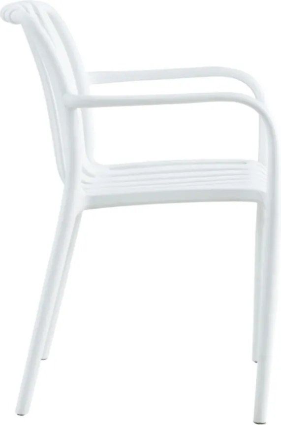 Krzesło ogrodowe 45,5 x 57 x 45/81 cm, białe