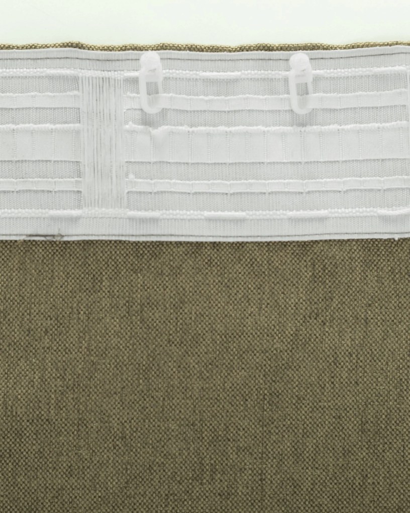 Zasłona BASIC na taśmie marszczącej 140x300cm jasne khaki 1 szt.
