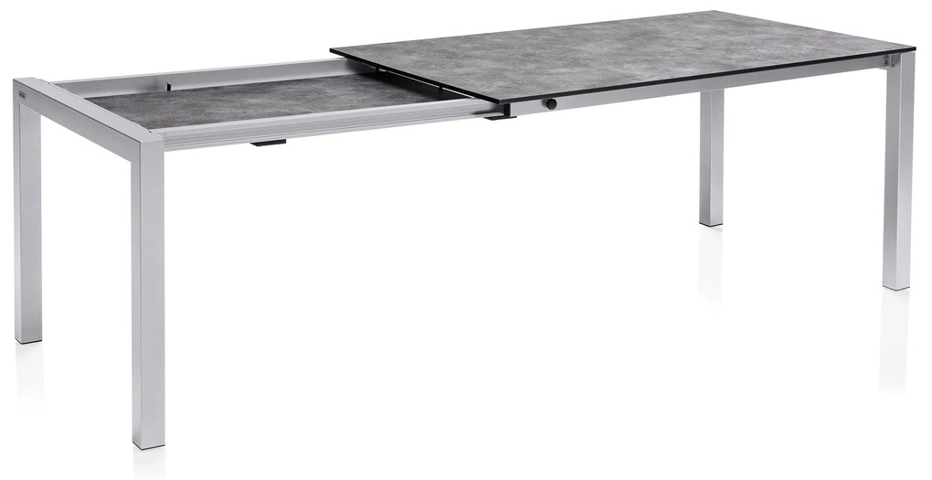 Stół ogrodowy rozkładany 150 / 210 x 95 cm Cubic srebrno-antracytowy KETTLER