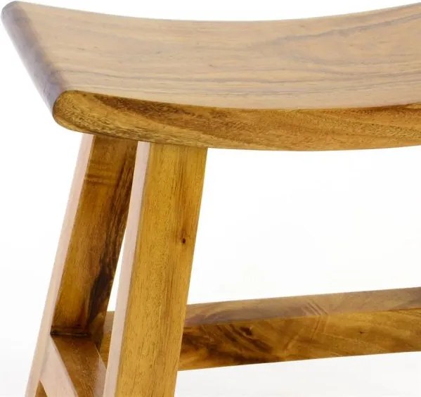 Taboret z azjatyckiego dębu Suar