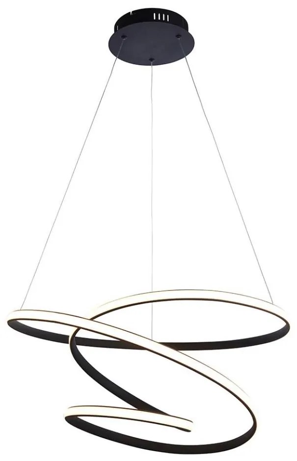 Endon 97632 - Żyrandol LED na linkach DUNE LED/47,5W/230V 3000K czarny