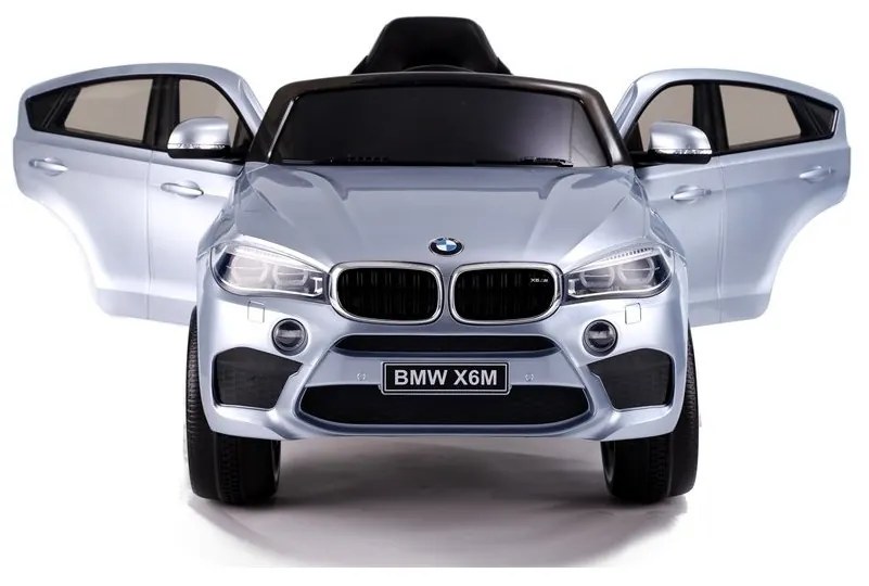 Auto na akumulator bmw x6 srebrny lakierowany
