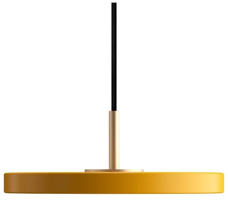 Żółta lampa wisząca LED z metalowym kloszem ø 15 cm Asteria Micro – UMAGE