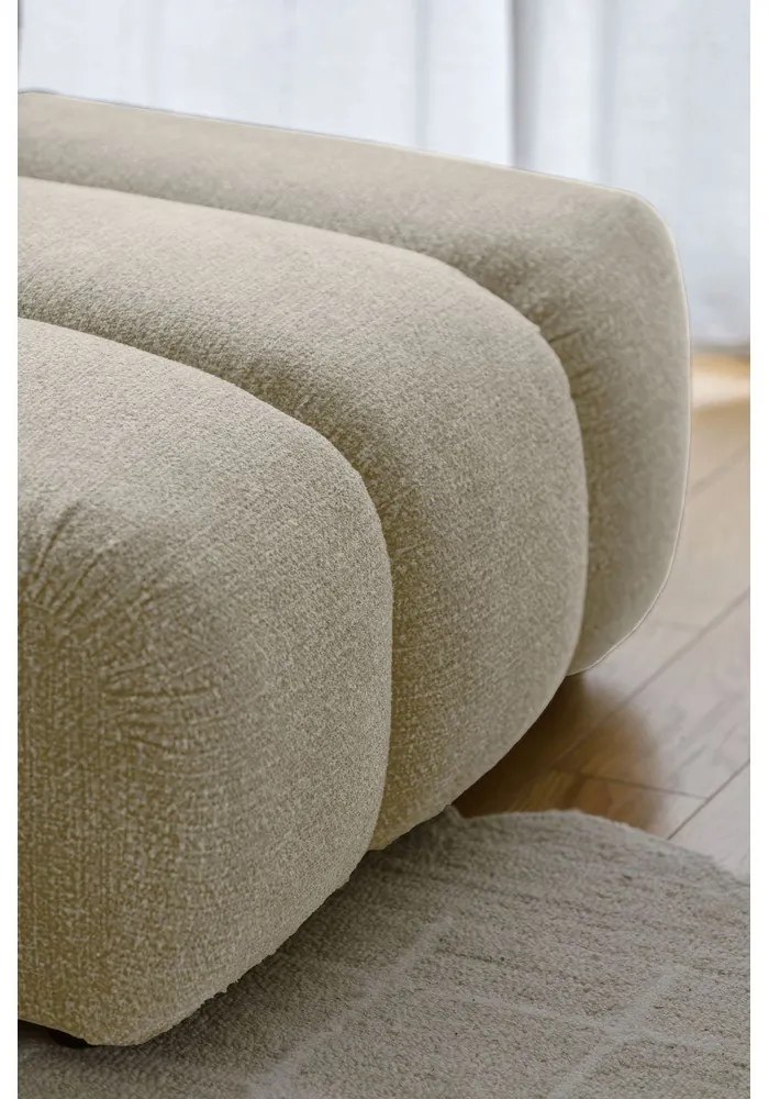 Beżowy narożnik (prawostronny/z szezlongiem) Shell – Miuform