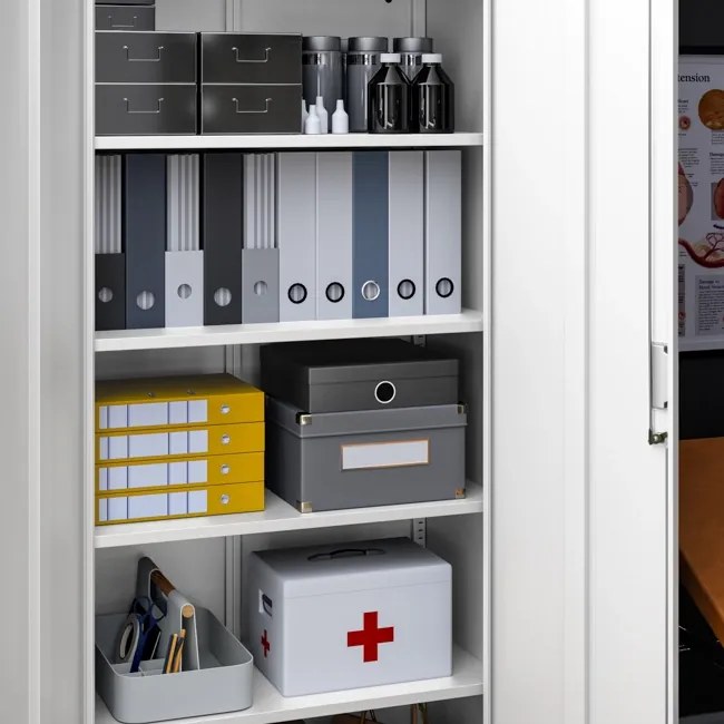 Szafa metalowa biurowa biała: JAN Compact 1750 x 800 x 400 mm