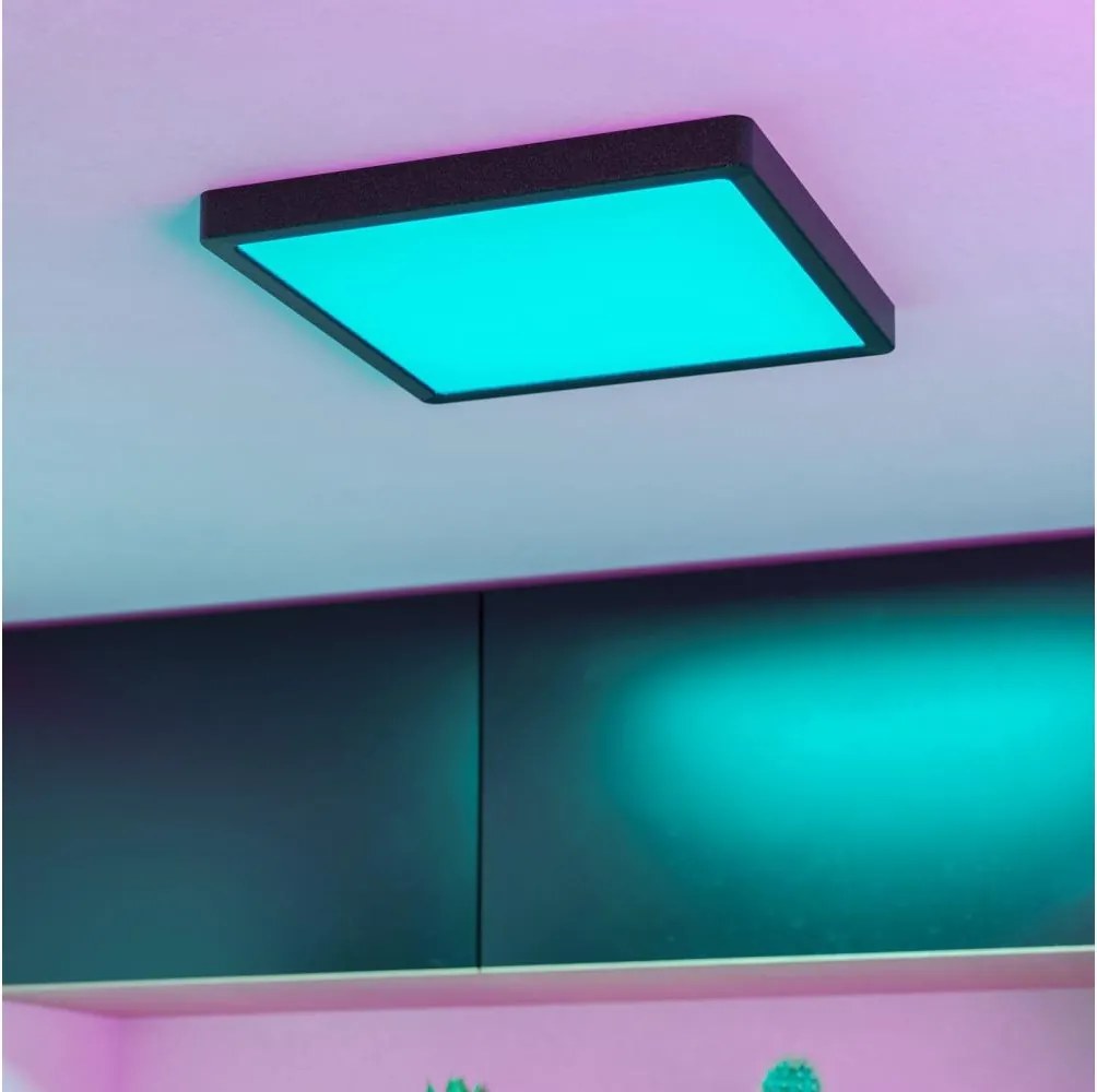 Eglo 901375 - LED RGBW ściemnialny plafon łazienkowy FUEVA-Z LED/13,5W/230V 29,5cm IP44 czarny