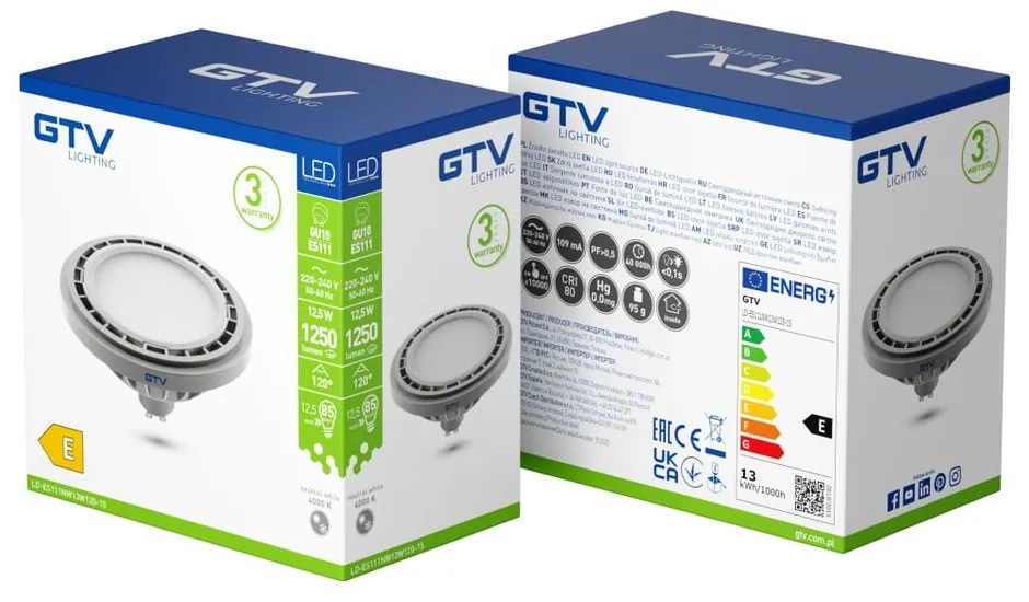 Żarówka LED z gwintem GU10, 12,5 W – GTV