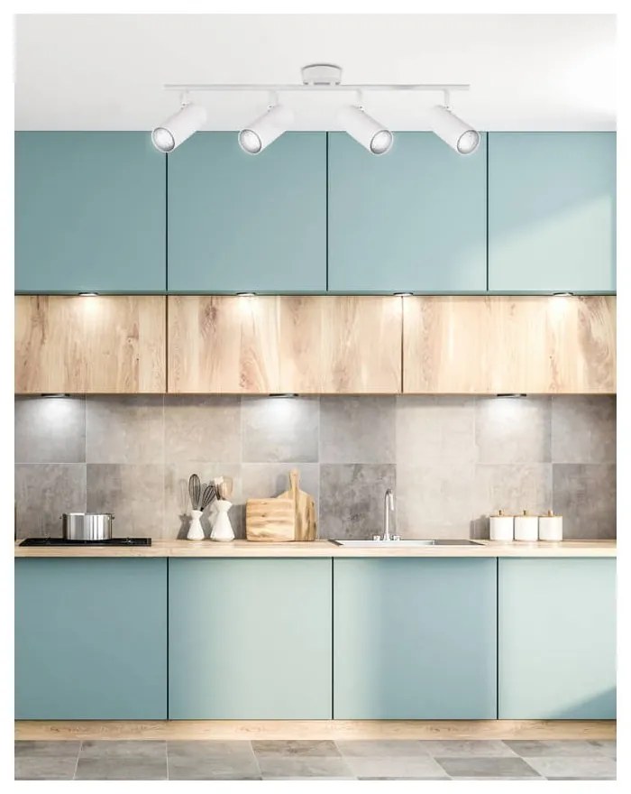 Biała metalowa lampa sufitowa 9x76 cm Colly – Candellux Lighting