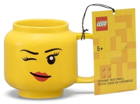 Żółty ceramiczny kubek dla dzieci 255 ml Head – LEGO®