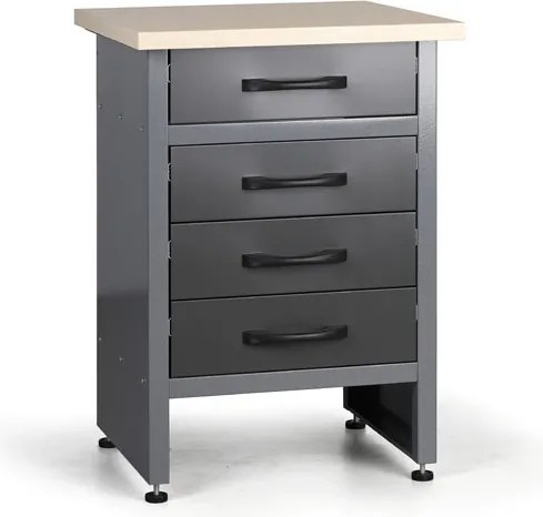 Stół roboczy G1, 840x600x600 mm, 4 szuflady