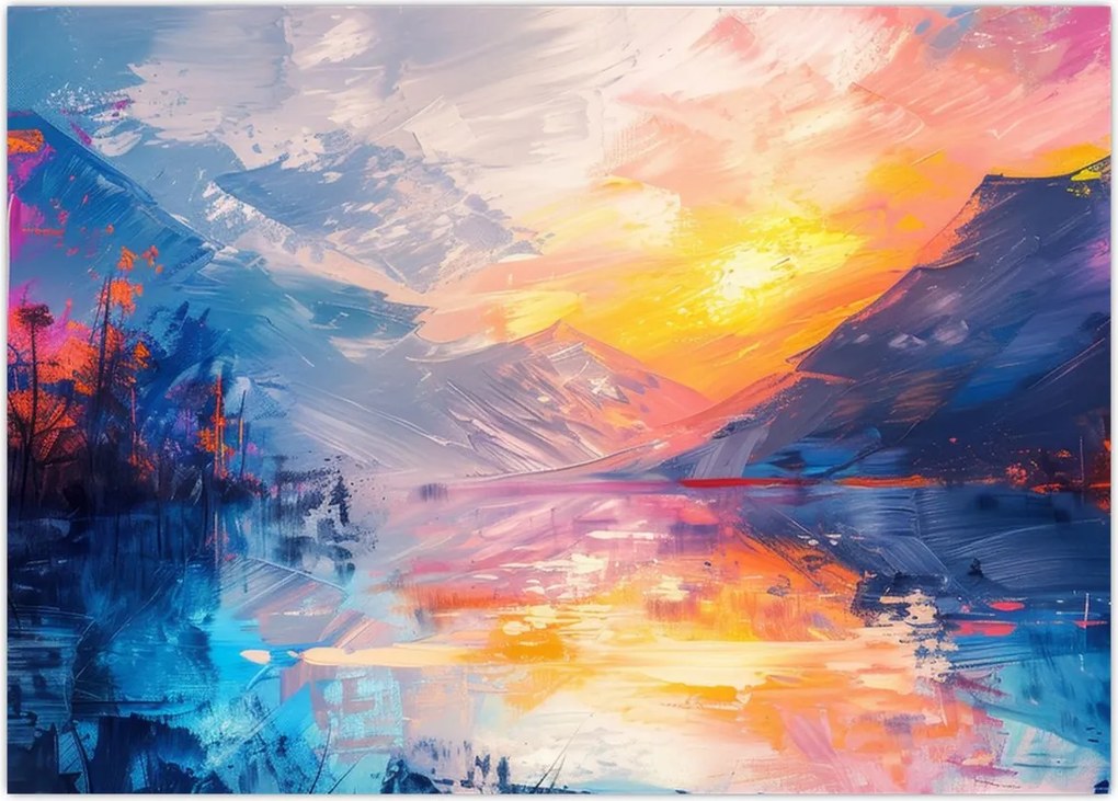 Obraz na szkle - Malarstwo krajobrazowe (70x50 cm)