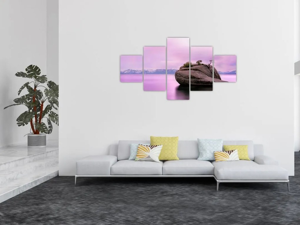 Obraz kamienia w morzu (125x70 cm)