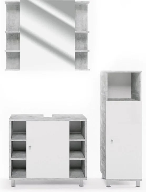 Zestaw mebli łazienkowych beton 60x32x54 fynn