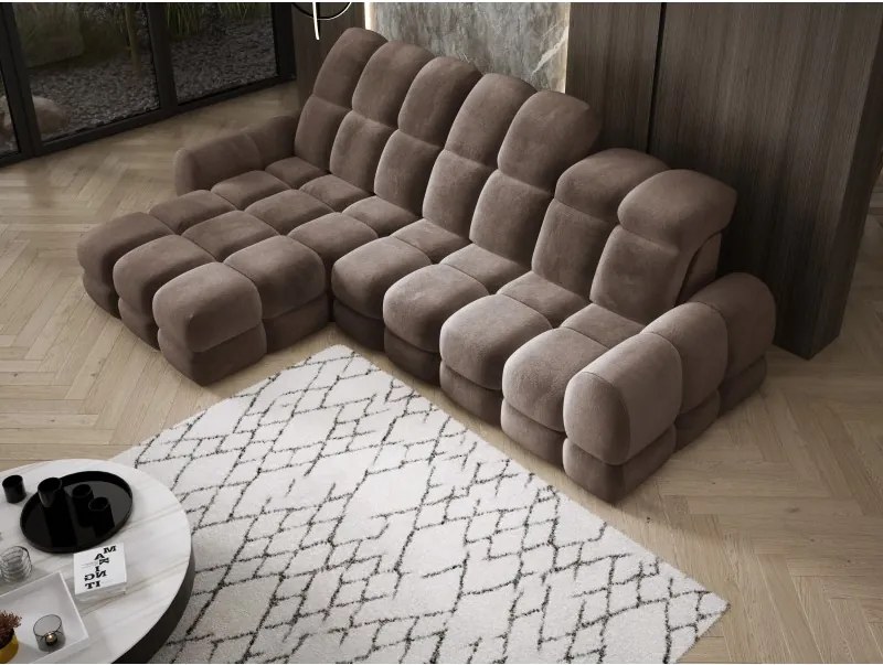 Narożnik TOLLO MINI S Lewostronny Elektryczna regulacja Salvador 03 kolor Brązowy WERSAL