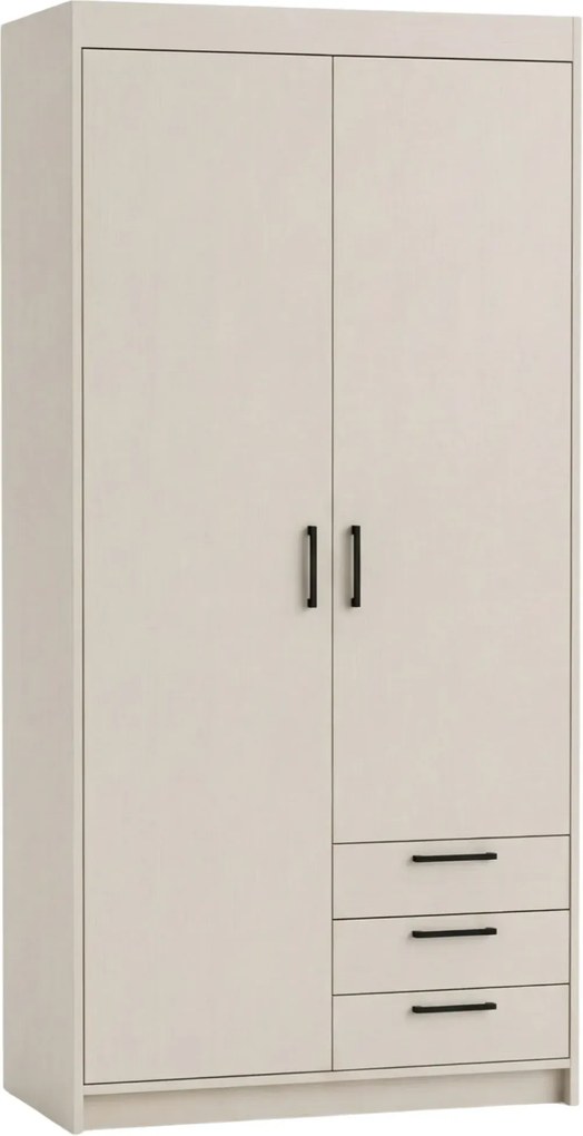 Kaszmirowa szafa dwudrzwiowa z 3 szufladami Z0-A84