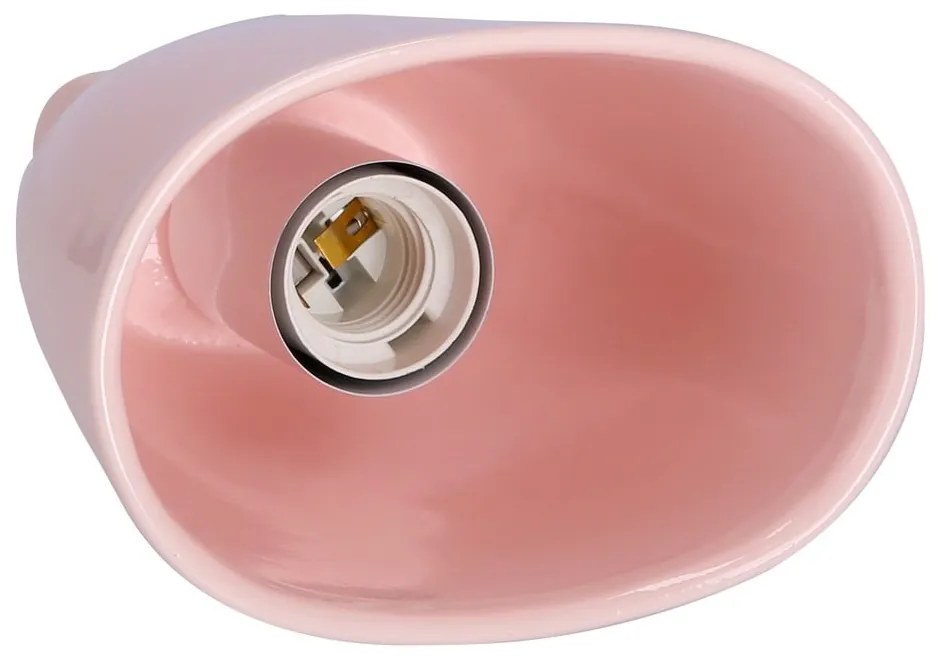 Różowa lampa wisząca z ceramicznym kloszem Sewilla – Candellux Lighting