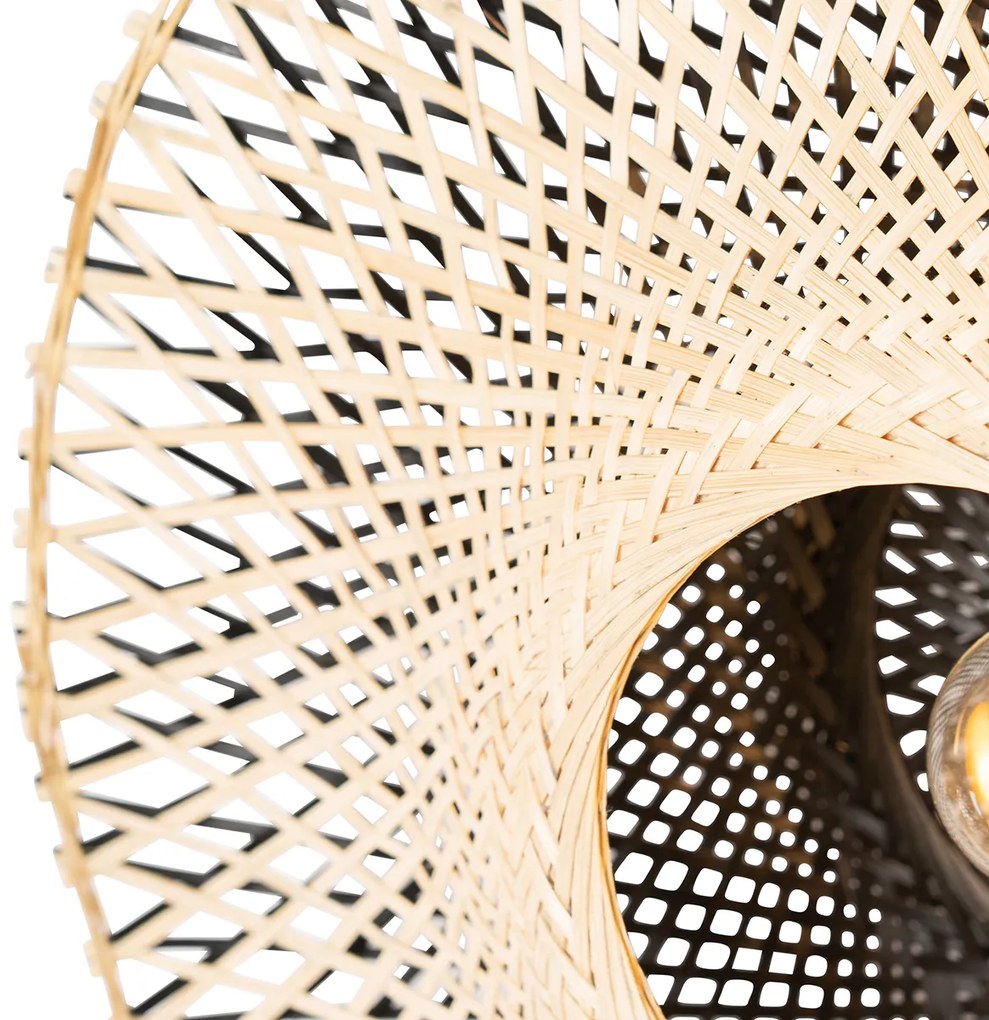 Inteligentna lampa ścienna bambusowa 50 cm z wtyczką, w tym Wi-Fi A60 - Rina