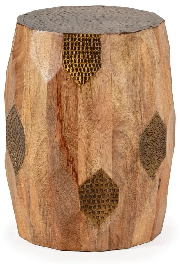 Okrągły stolik z litego drewna mango ø 29 cm Fabia – MOME