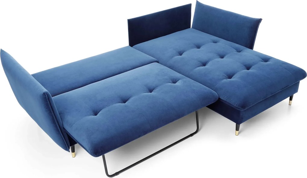 Granatowy narożnik pikowany rozkładany E4-R91