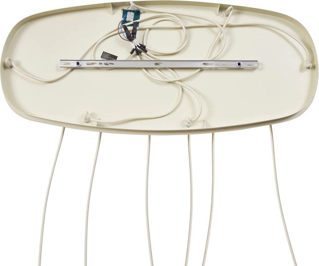 Skandynawska lampa wisząca kremowa 6-punktowa - Biles