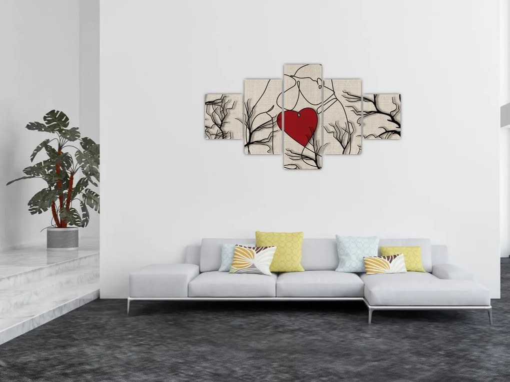 Obraz - Zakochana para (125x70 cm)