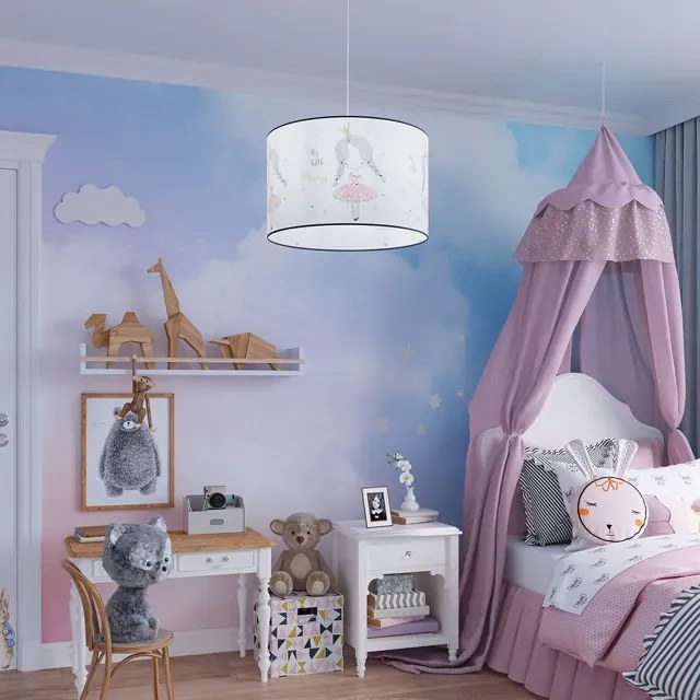 Lampa wisząca dla dziewczynki z motywem księżniczki - A582 D7-W00