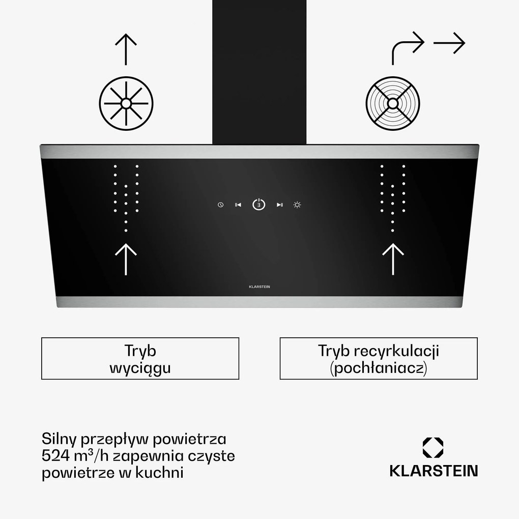 Klarstein FlashLine 90 okap wyciągowy