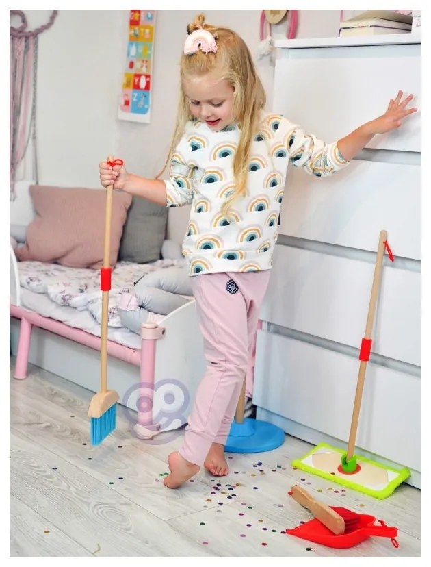 Tooky toy drewniany zestaw do sprzątania dla dzieci 6 el.