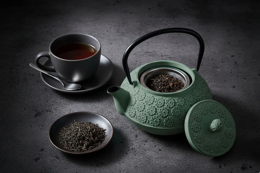 Czajnik żeliwny z zaparzaczem KUMO, 1000 ml