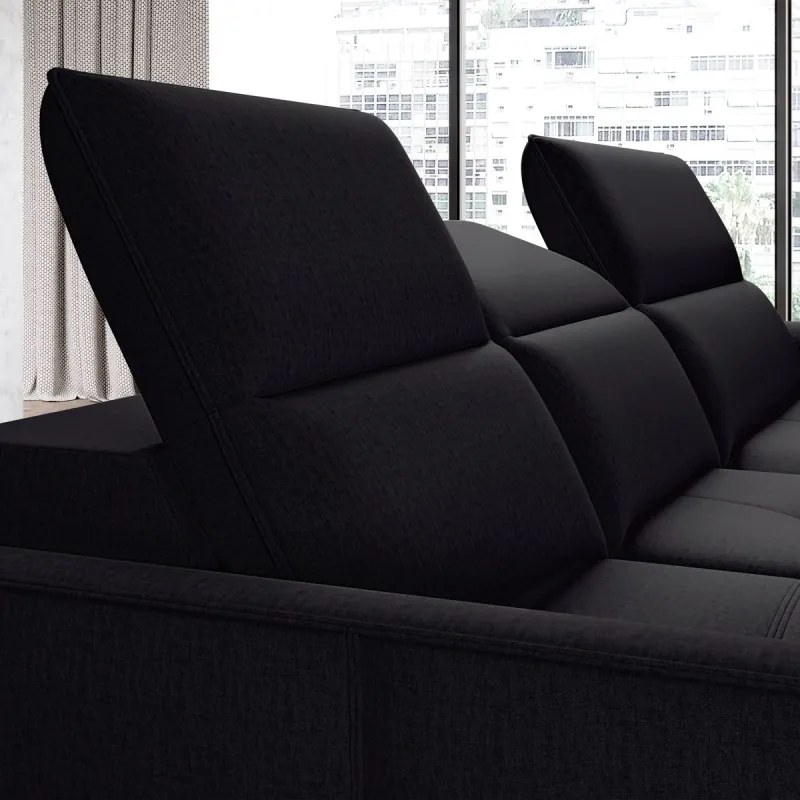 Narożnik MURILLO S Mini z elektryczną regulacją siedziska Lewostronny w tkaninie VOGUE 18 WERSAL