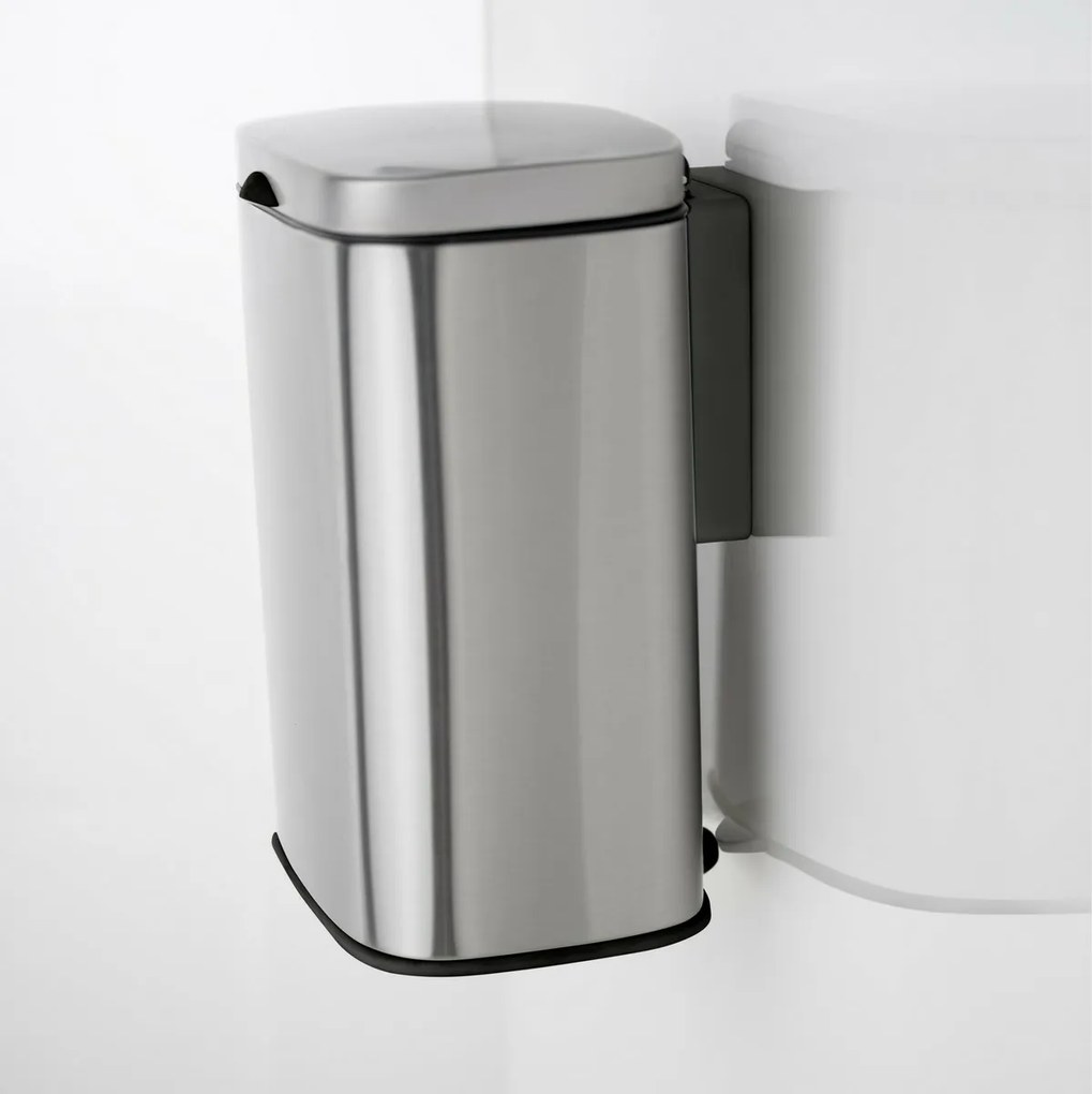 Wenko Kosz na śmieci ścienny Sare 5 l, stal nierdzewna