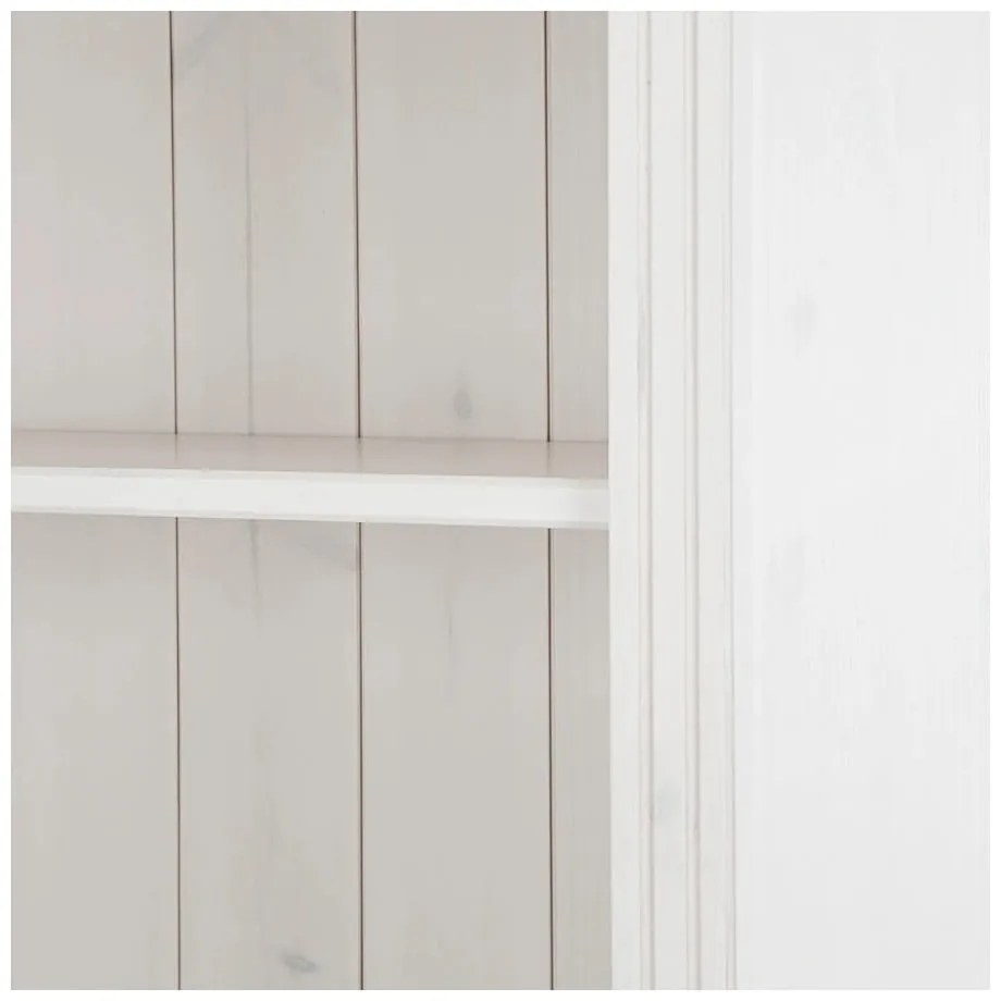 Biały regał z litego drewna sosnowego 74x223x37 cm Anita – Støraa