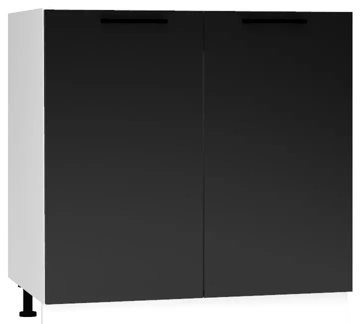 Szafka pod zlew 80 DENIS D80ZL czarna mat STOLKAR