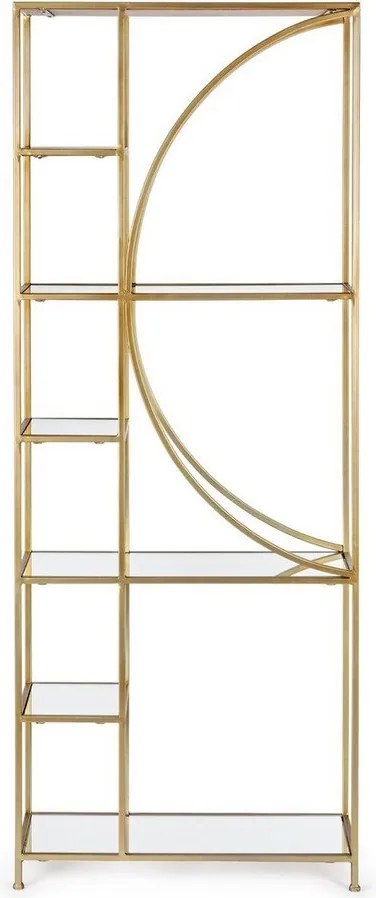 Stalowy regał w kolorze złota 66x176x25,5 cm Elenor – Bizzotto