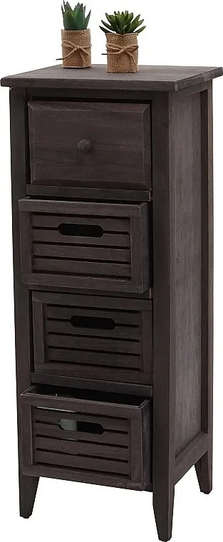 Komoda z szufladami H18,  szaro-brązowy