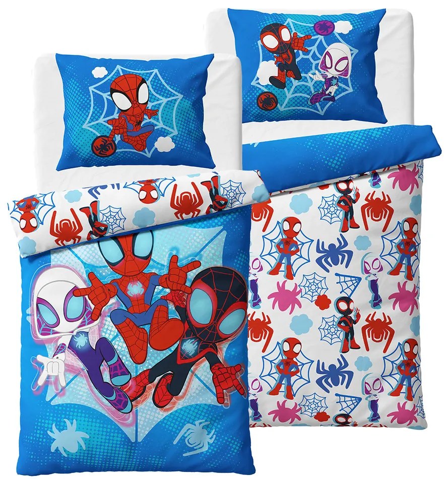 Pościel dziecięca Spidey Ratunek pająka, 140 x 200cm, 70 x 90 cm