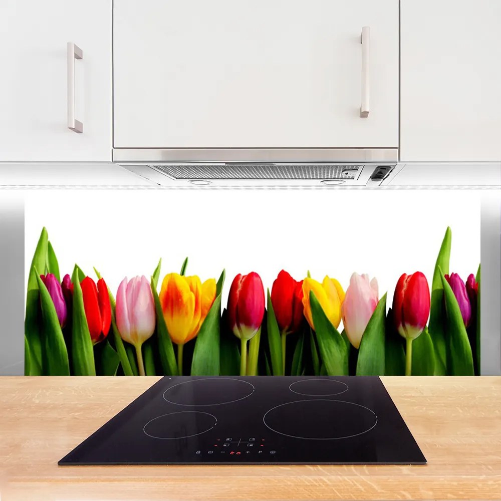 Panel nad blat kuchenny Pąki Tulipanów W Ogrodzie