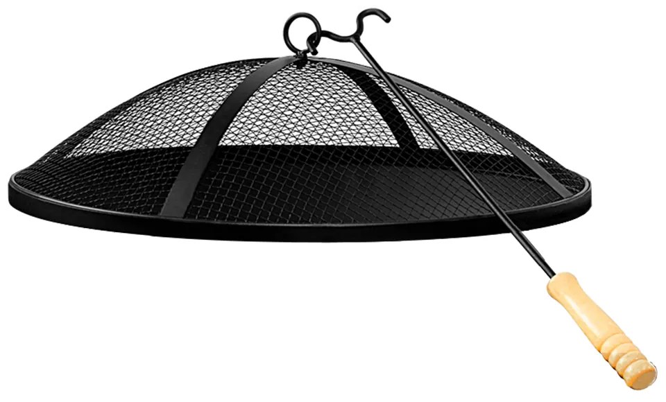 Gardebruk Palenisko z miejscem na drewno FIRE, Ø55cm, czarna