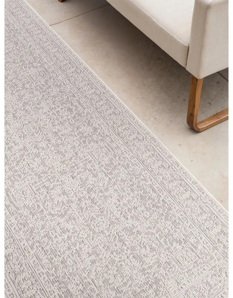 Chodnik odpowiedni na zewnątrz w szaro-śmietankowym kolorze 80x250 cm Duet Kona – NORTHRUGS