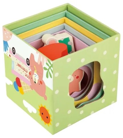 Classic world układanka kostki box leśna piramidka 10 el. fsc
